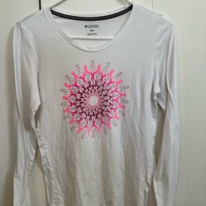 Columbia Women's Long Sleeve Top with Pink Graphic
